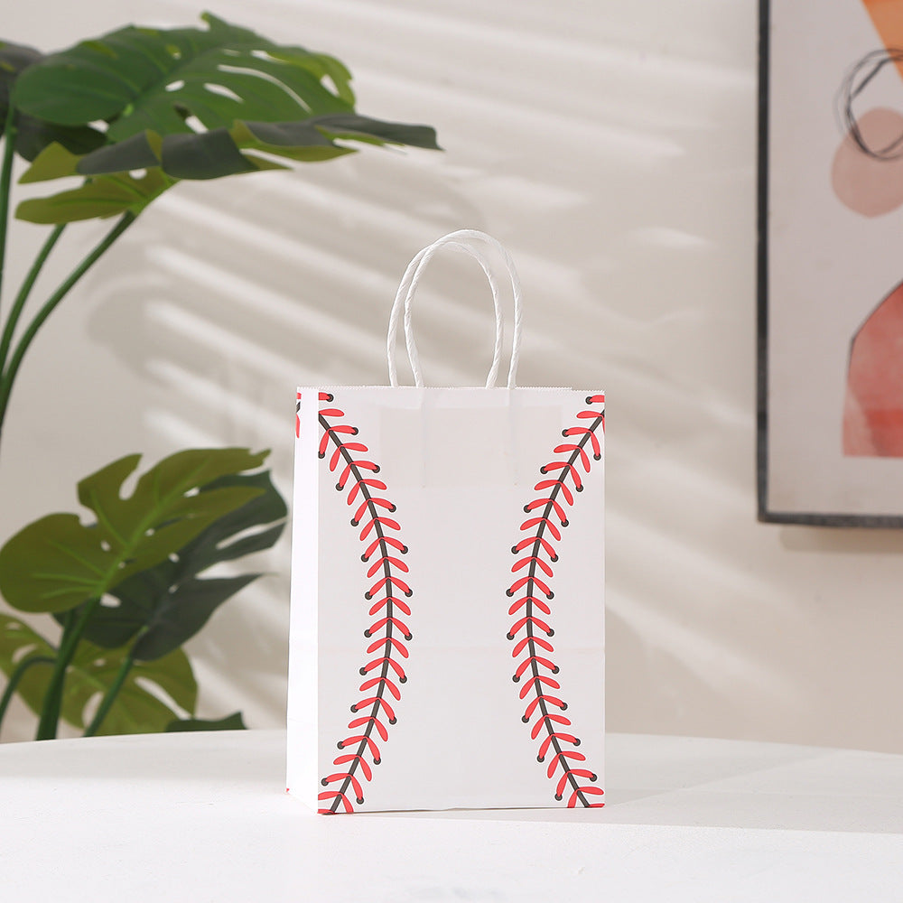 Baseball White Gift Bag