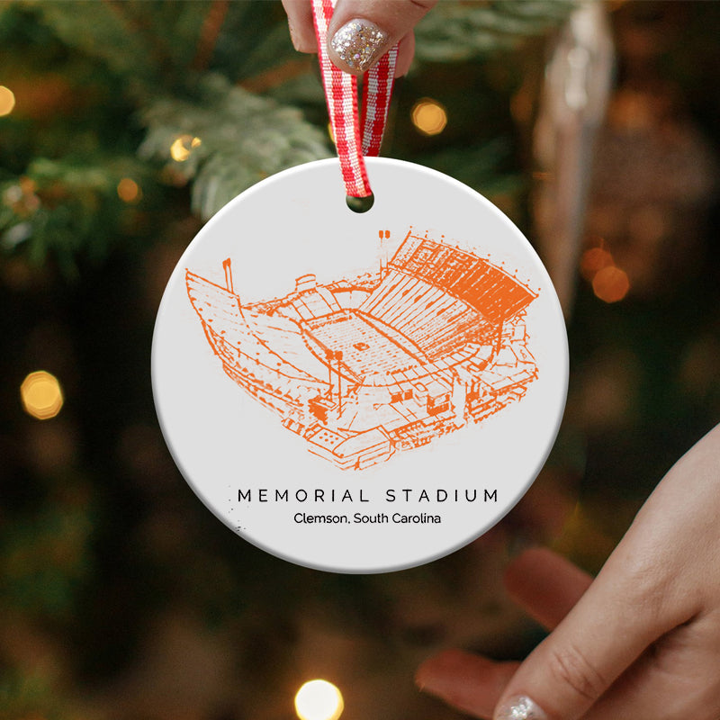 Memorial Stadium (Clemson) - Clemson Tigers football,College Football Ceramic Christmas Ornament