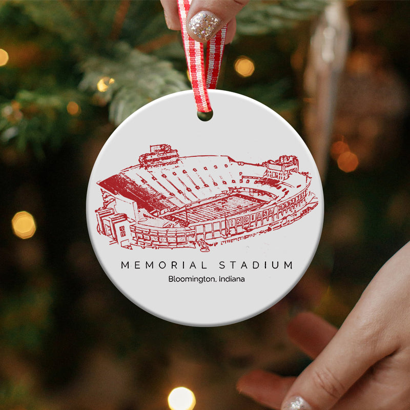 Memorial Stadium (Indiana) - Indiana Hoosiers football,College Football Ceramic Christmas Ornament