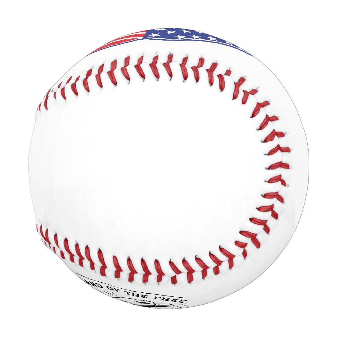Baseball 4th July Independence Day America flag