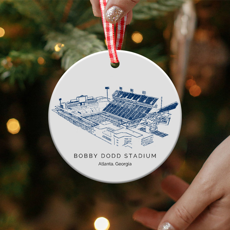 Bobby Dodd Stadium - Georgia Tech Yellow Jackets football,College Football Ceramic Christmas Ornament