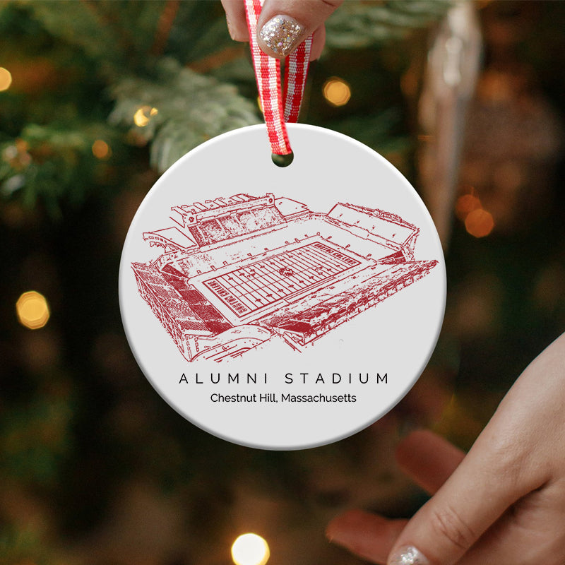 Alumni Stadium - Boston College Eagles football,College Football Ceramic Christmas Ornament