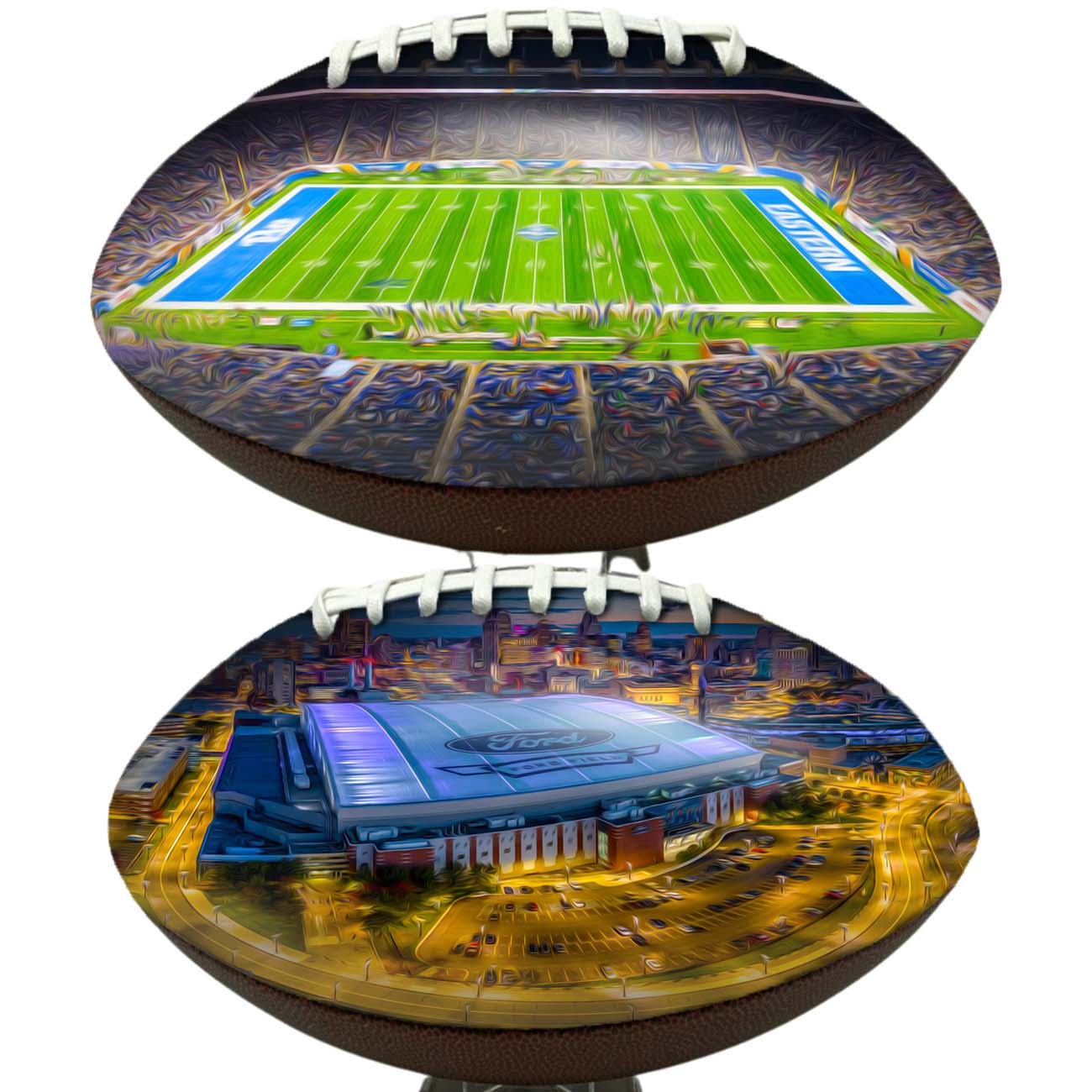Ford Field Football Digital Painting Series