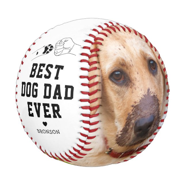 Best Dog Dad Ever 2 Photo Father's Day Baseball