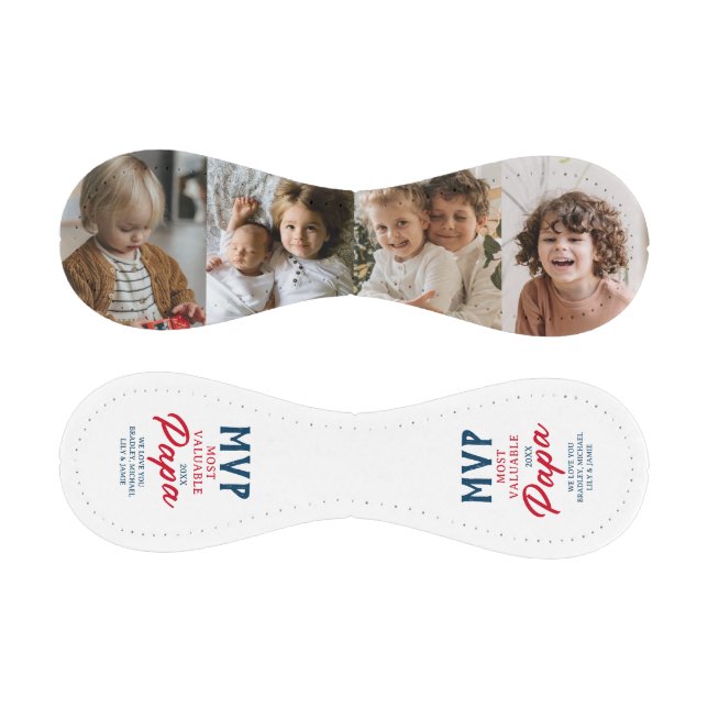 MVP Most Valuable Papa Two Photo Custom Baseball