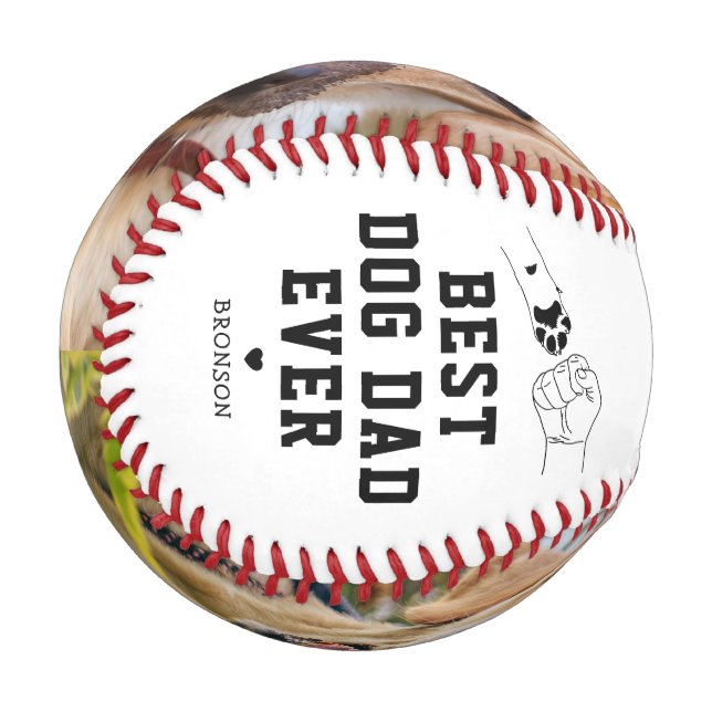 Best Dog Dad Ever 2 Photo Father's Day Baseball