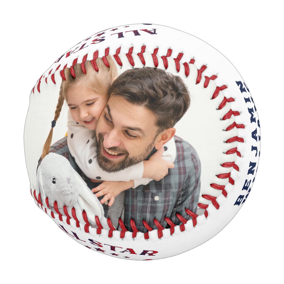 🔥Hot Sale🔥All Star Dad Photo Monogram Baseball