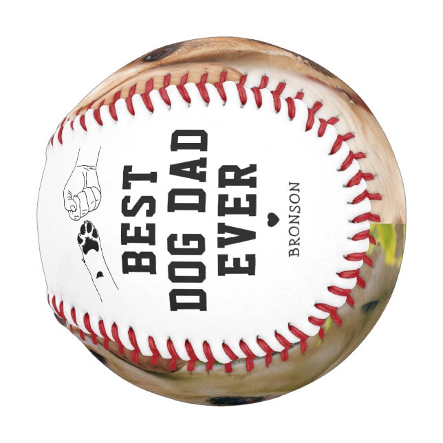 Best Dog Dad Ever 2 Photo Father's Day Baseball