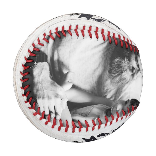Personalized 2 Photo Best Daddy in the Universe Baseball
