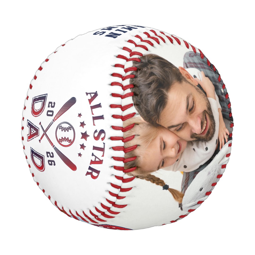 🔥Hot Sale🔥All Star Dad Photo Monogram Baseball
