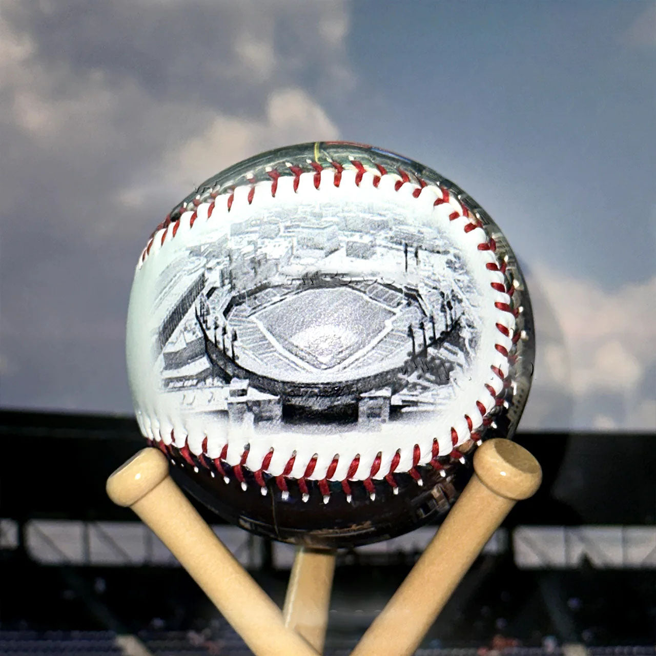 Comerica Park Hand Drawn Stadium Baseballs