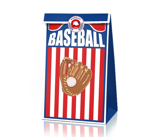 Baseball Red Stripe Gift Bag