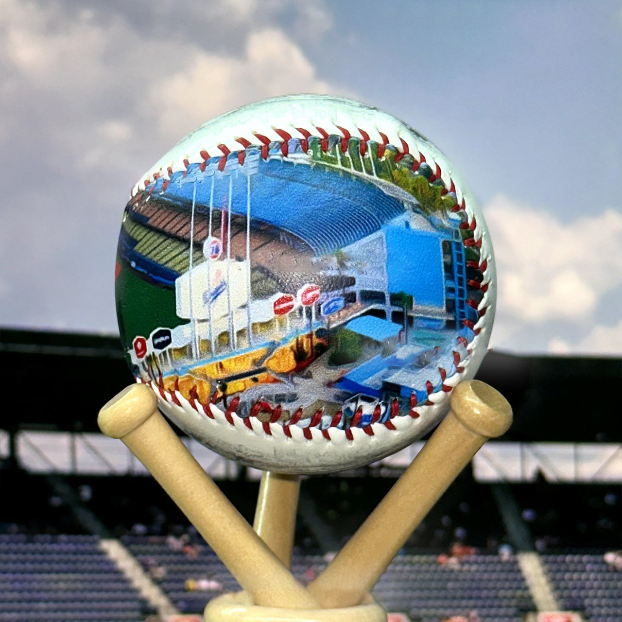 Dodger Stadium Hand Drawn Stadium Baseballs