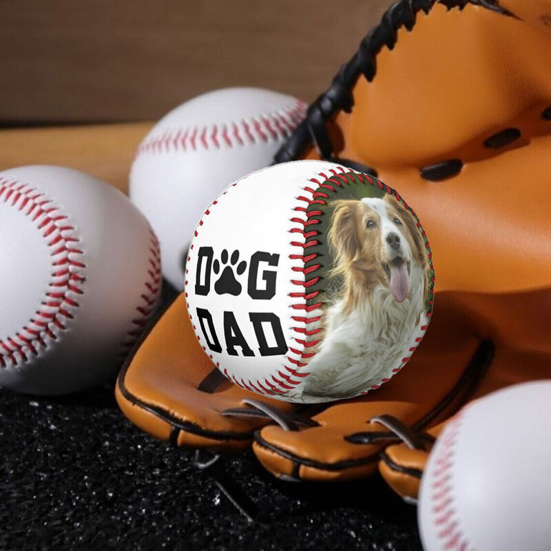 Personalized Baseball Add Pet Photos Gifts for Dad
