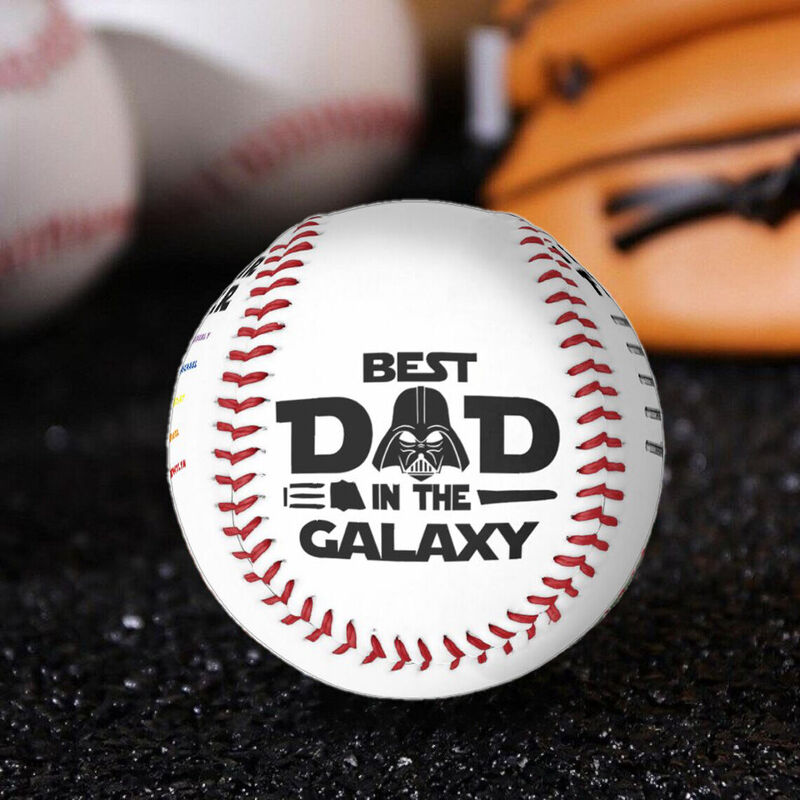 "The Best Dad in the Galaxy" Customized Baseball Can Add Name Father's Day Gifts