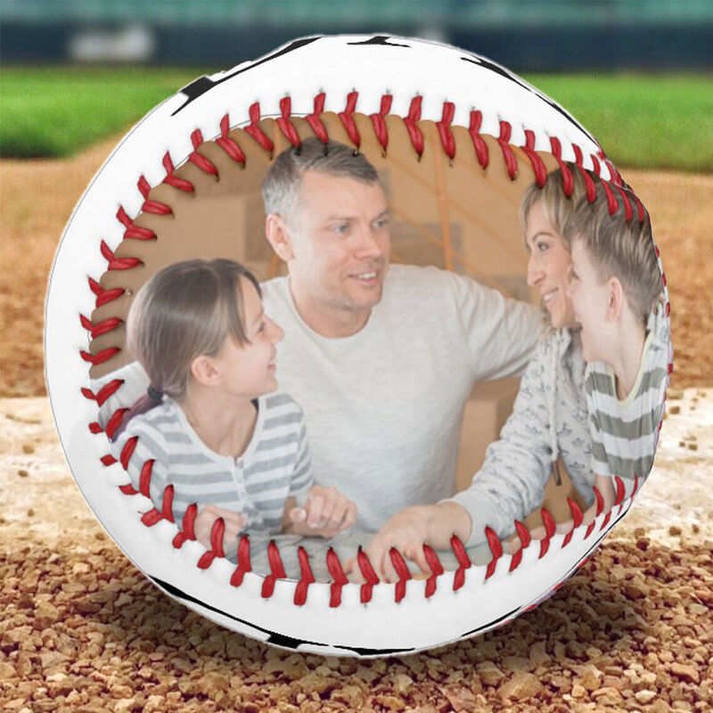 Customized Baseball Add Names and Photo Gift for Dad