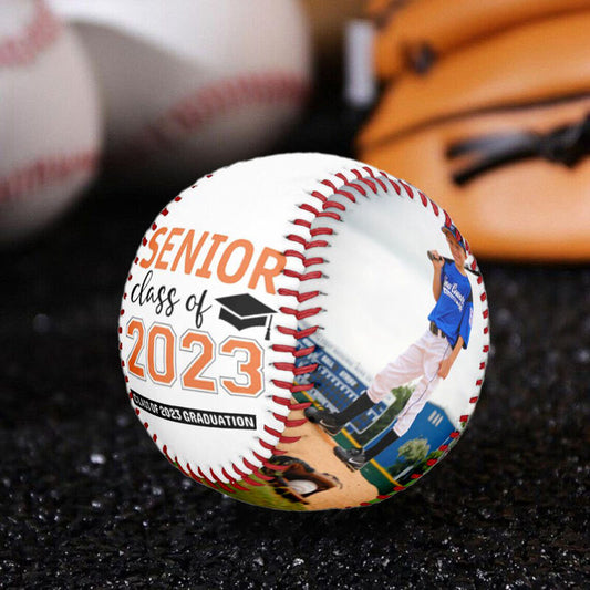 Customized Baseball with Photos Added as Graduation Gift for Friends