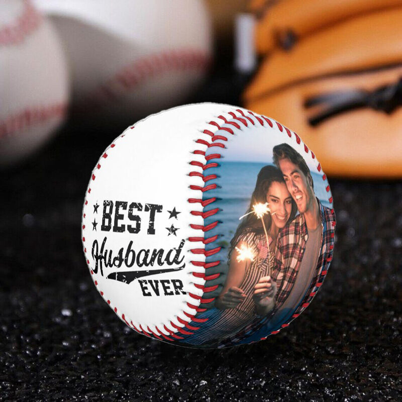 "World's Best Husband" Custom Photo Baseball Gifts for Husband