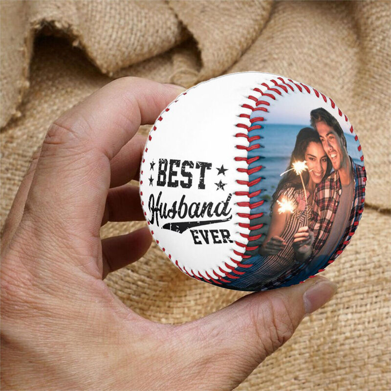 "World's Best Husband" Custom Photo Baseball Gifts for Husband