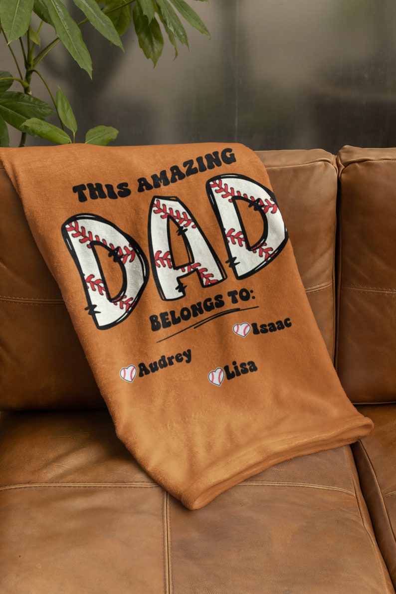 Personalized Father's Day Gift, Custom Dad Blanket, Father's Day Gift, Gift From Childs