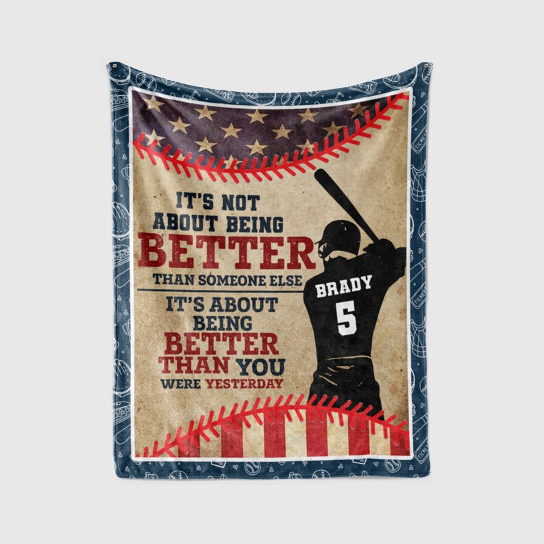 It's Not About Being Better Blanket, Custom Baseball Blanket, Baseball's Lover Gift.
