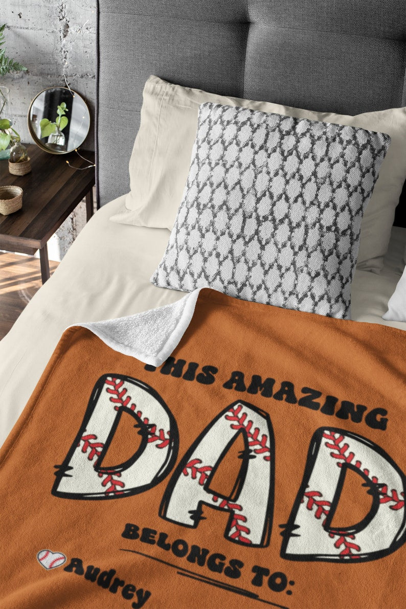 Personalized Father's Day Gift, Custom Dad Blanket, Father's Day Gift, Gift From Childs