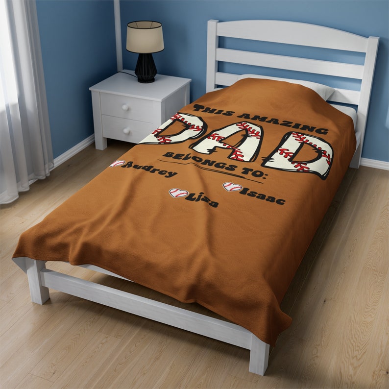 Personalized Father's Day Gift, Custom Dad Blanket, Father's Day Gift, Gift From Childs