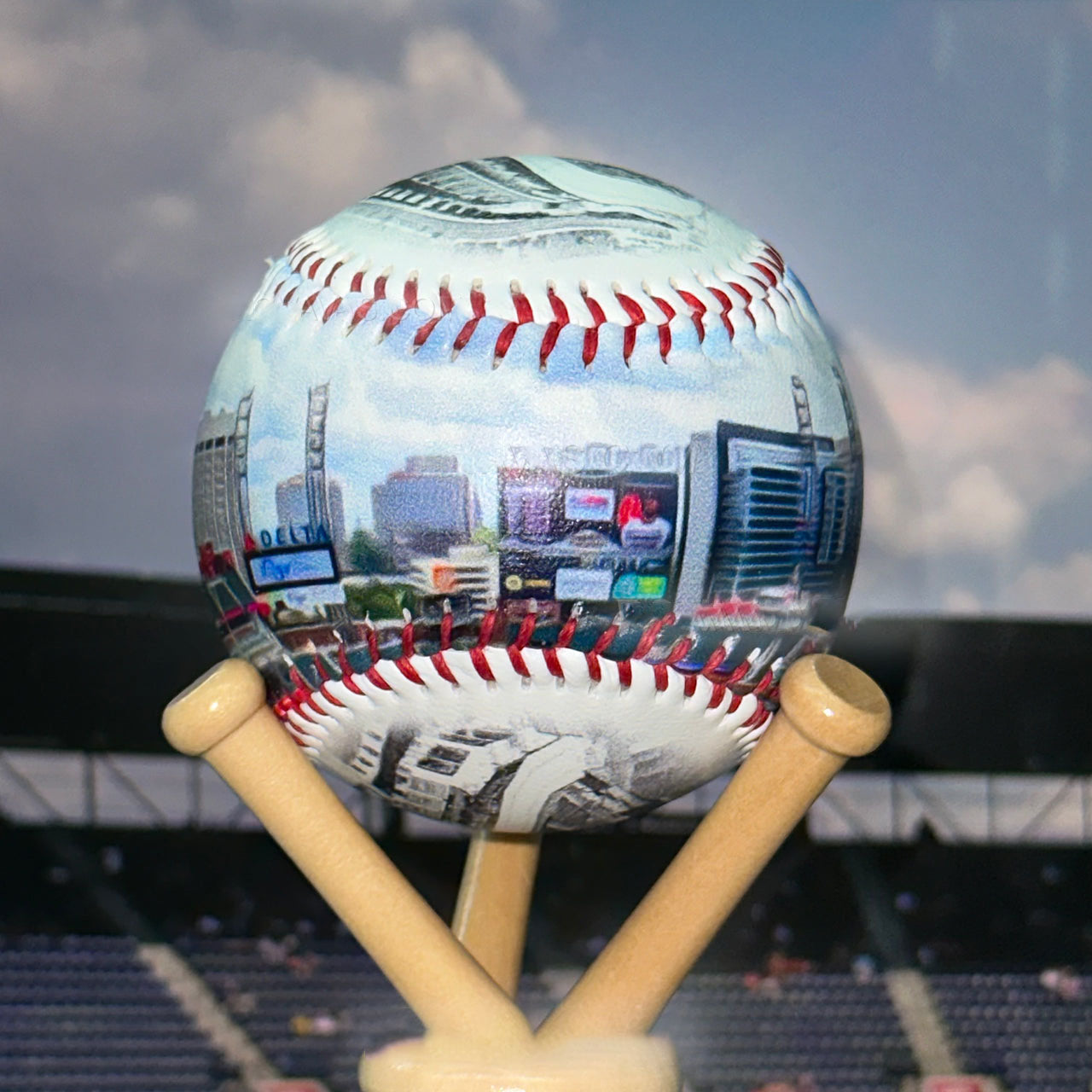 Truist Park Hand Drawn Stadium Baseballs