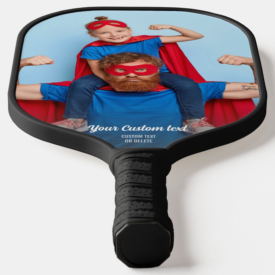 Your Custom Photo and Any Text Personalized Pickleball Paddle