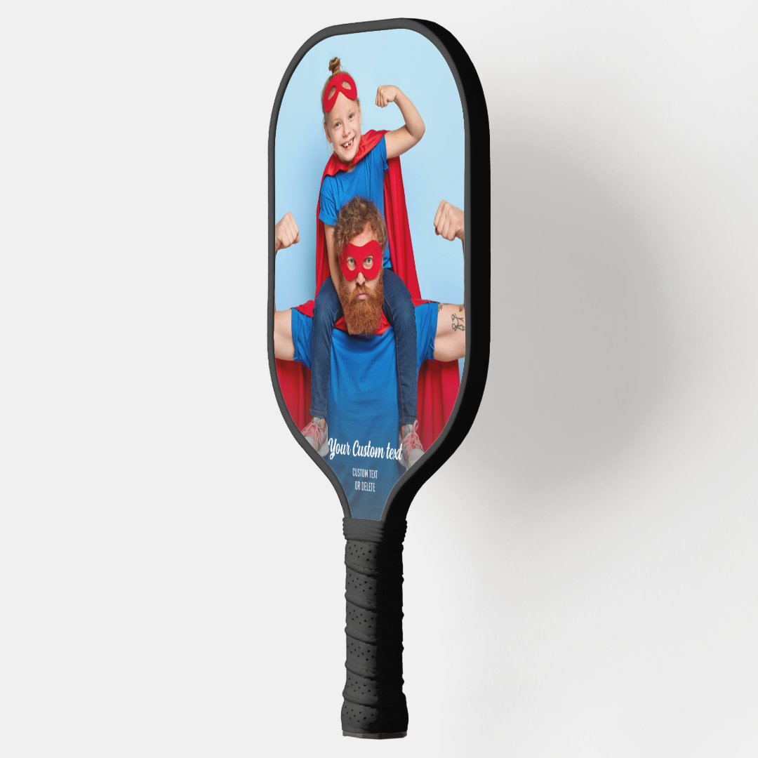 Your Custom Photo and Any Text Personalized Pickleball Paddle