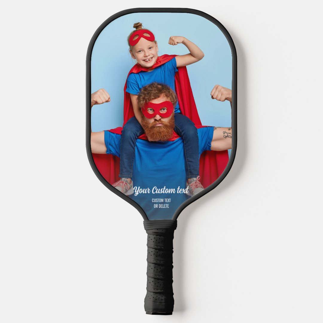 Your Custom Photo and Any Text Personalized Pickleball Paddle