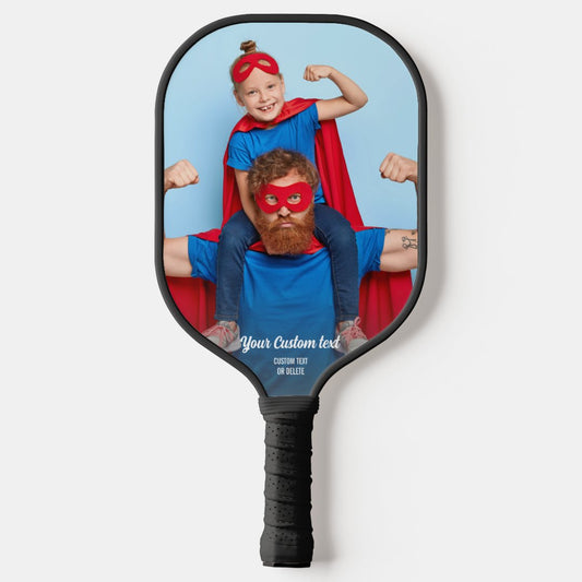 Your Custom Photo and Any Text Personalized Pickleball Paddle