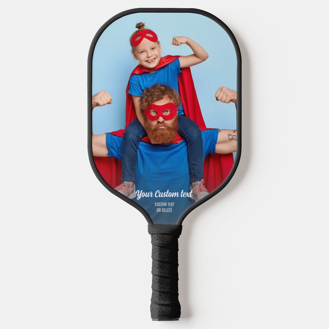 Your Custom Photo and Any Text Personalized Pickleball Paddle