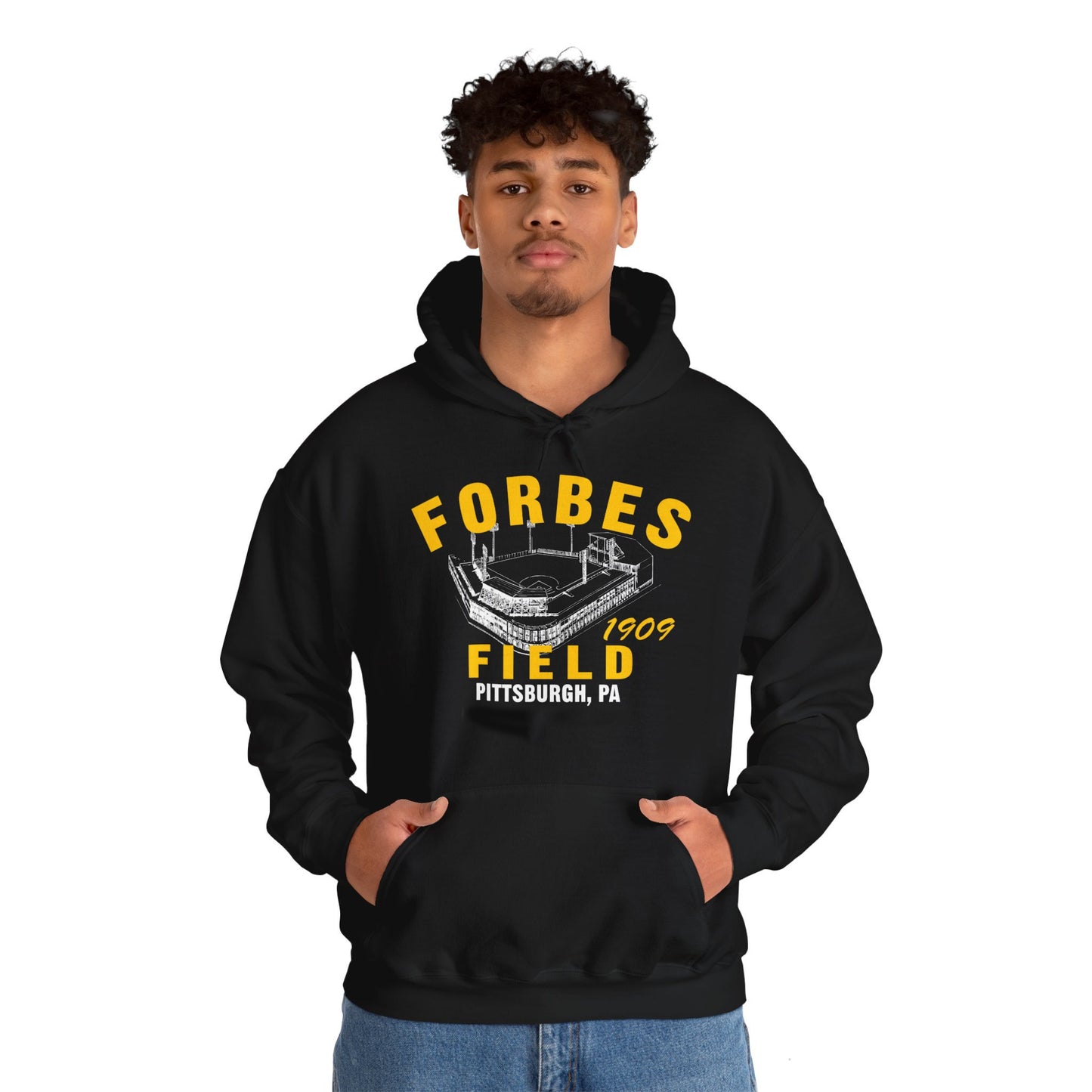 Forbes Field 1909 Baseball Hoodie - Past Home of Your Pittsburgh Pirates - Hooded Sweatshirt