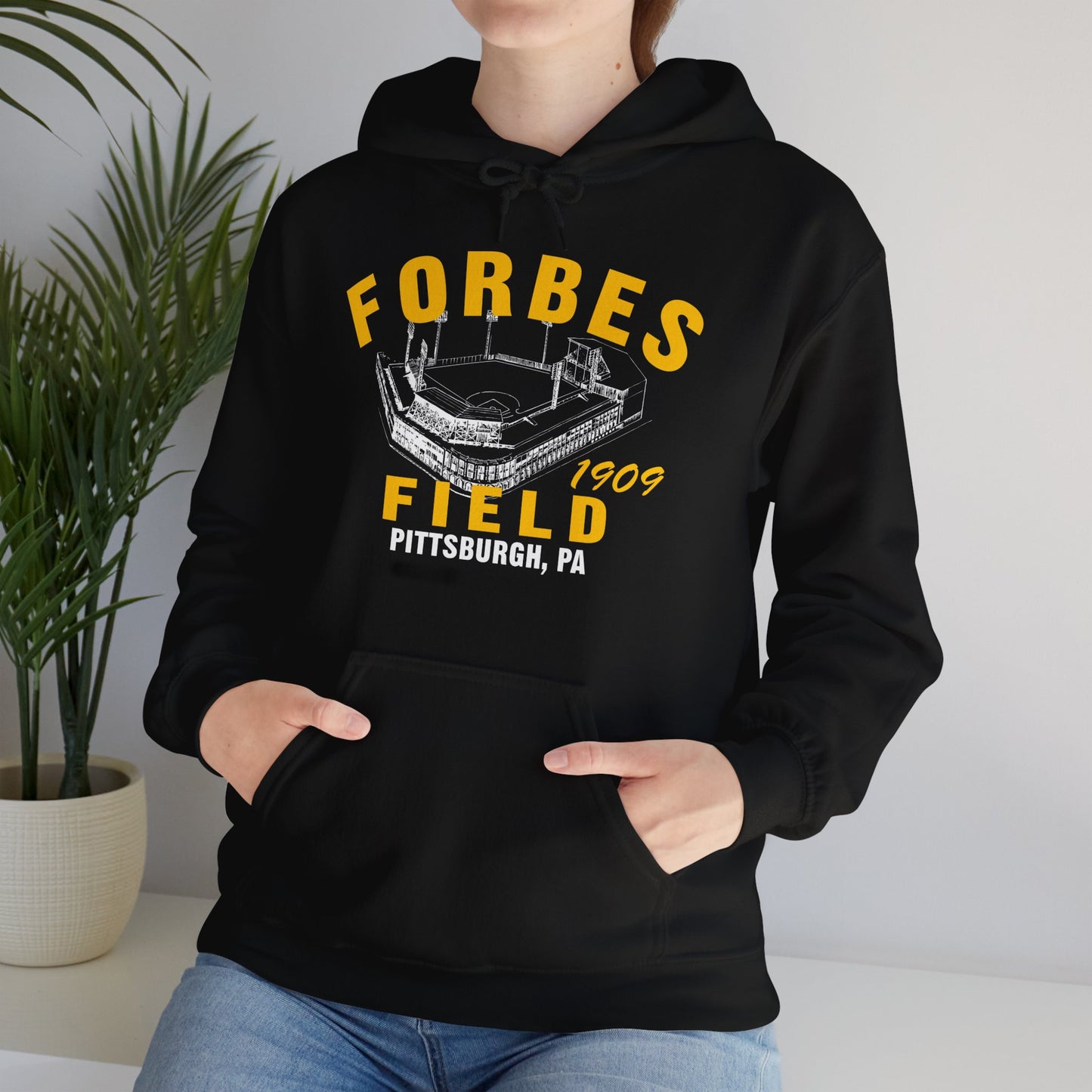 Forbes Field 1909 Baseball Hoodie - Past Home of Your Pittsburgh Pirates - Hooded Sweatshirt