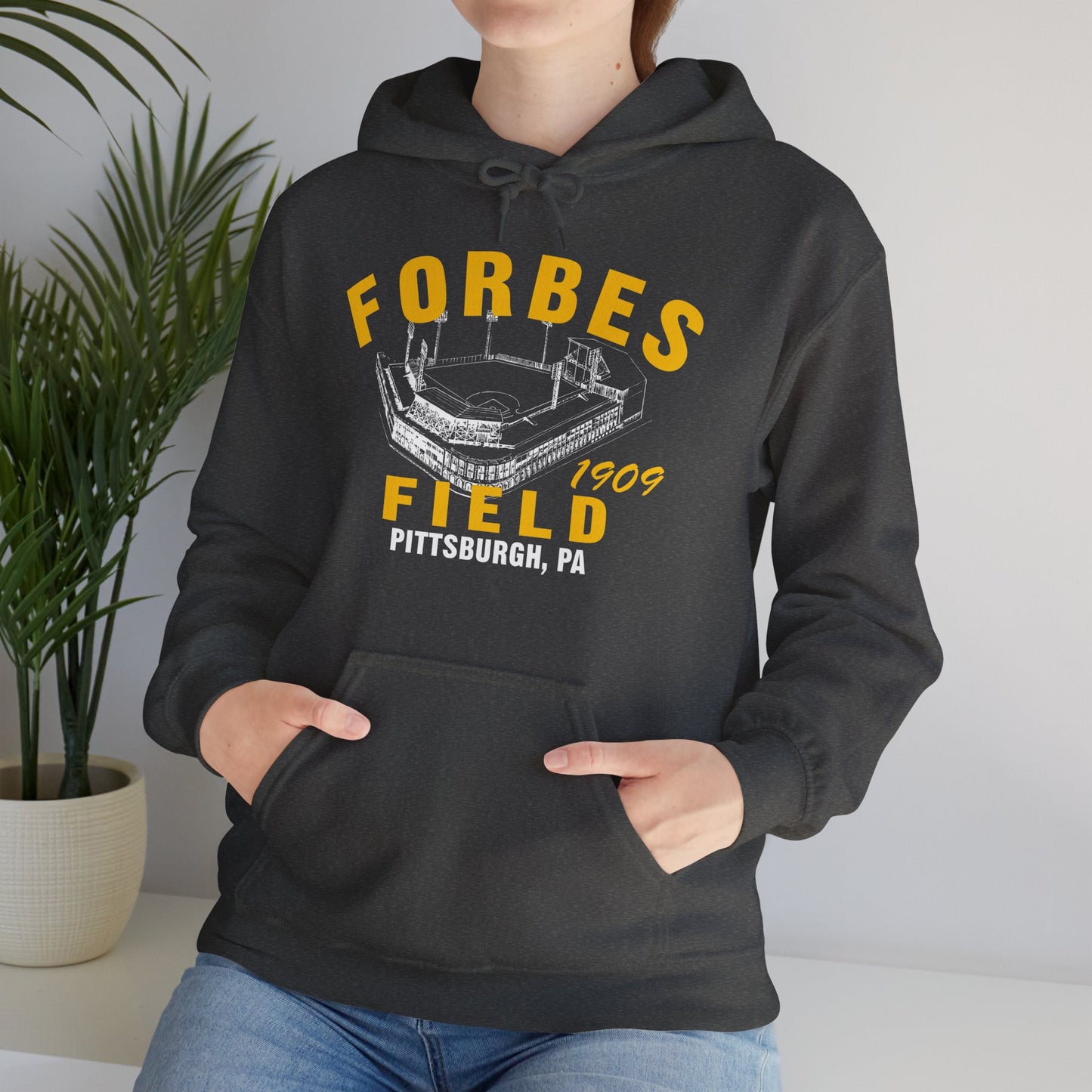 Forbes Field 1909 Baseball Hoodie - Past Home of Your Pittsburgh Pirates - Hooded Sweatshirt