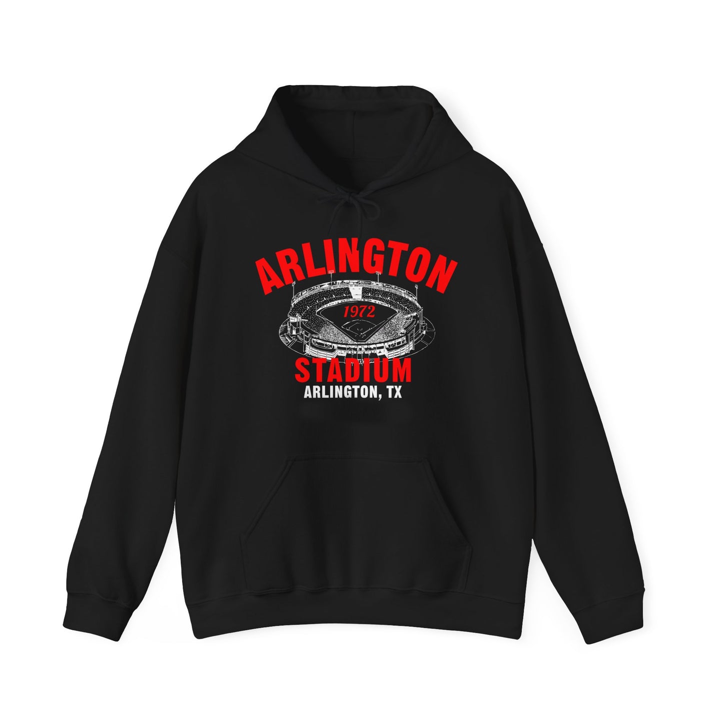 Arlington Stadium 1972 Baseball Unisex Hooded Sweatshirt - Past Home of Your Texas Rangers