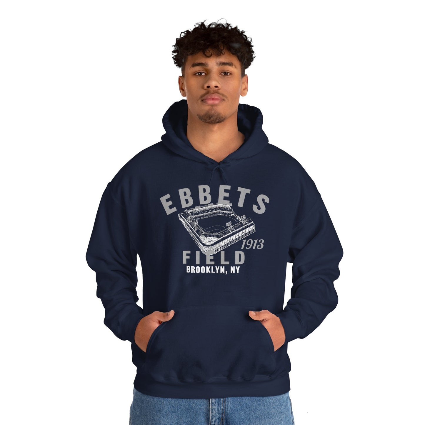 Ebbets Field 1913 Baseball Unisex Hooded Sweatshirt - Past Home of Your Brooklyn Dodgers