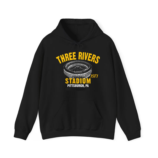 Three Rivers Stadium 1971 Baseball Unisex Hooded Sweatshirt - Past Home of Your Pittsburgh Pirates