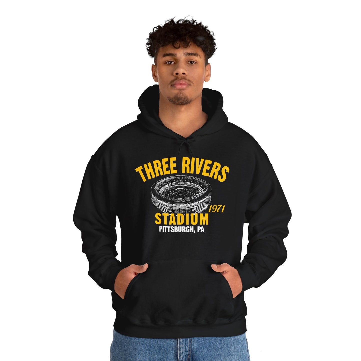 Three Rivers Stadium 1971 Baseball Unisex Hooded Sweatshirt - Past Home of Your Pittsburgh Pirates