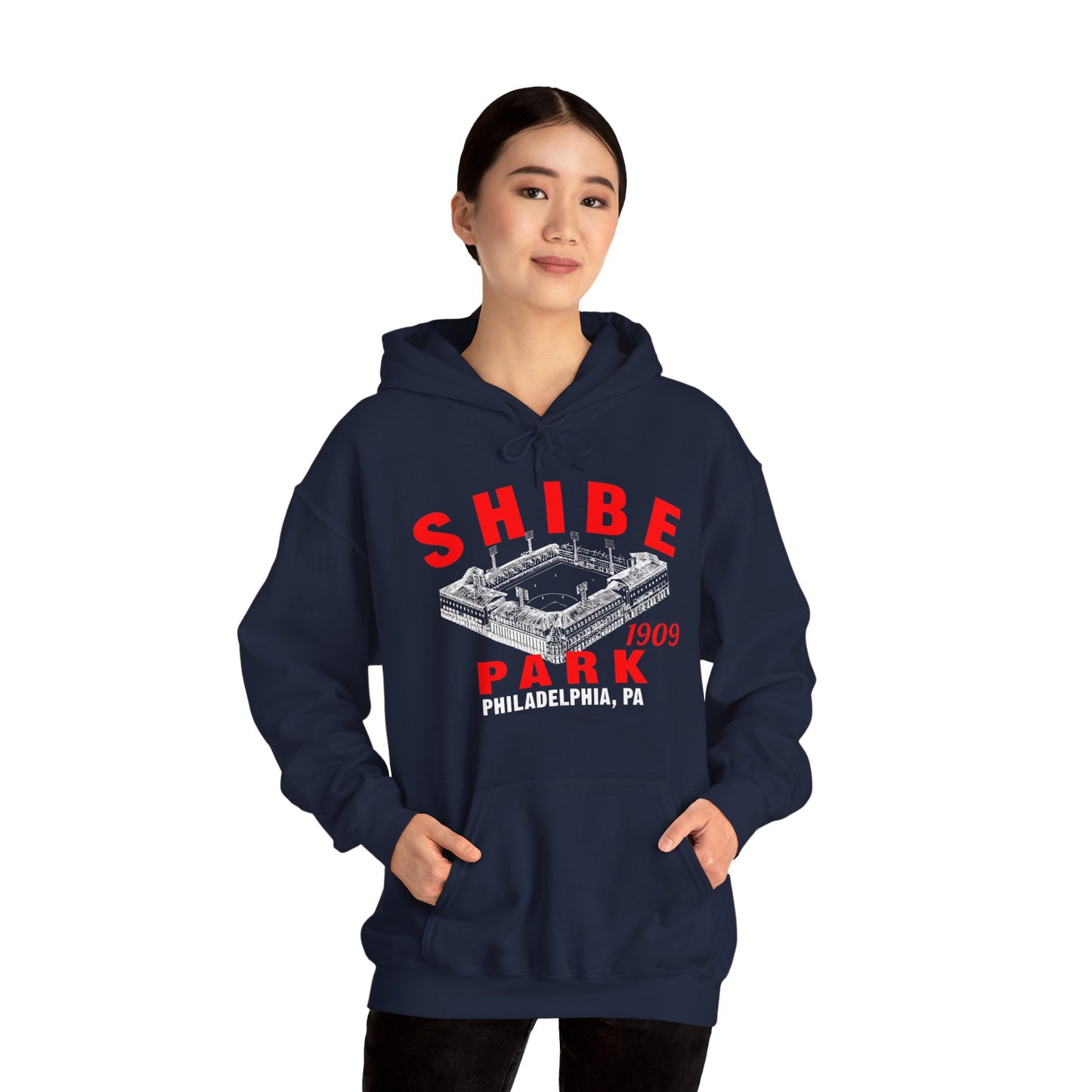 Shibe Park 1909 Baseball Unisex Hooded Sweatshirt - Past Home of Your Philadelphia A's