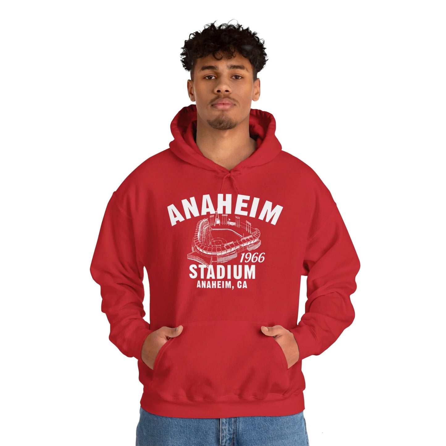 Anaheim Stadium 1966 Baseball - Home of Your Los Angeles Angels - Unisex Hooded Sweatshirt