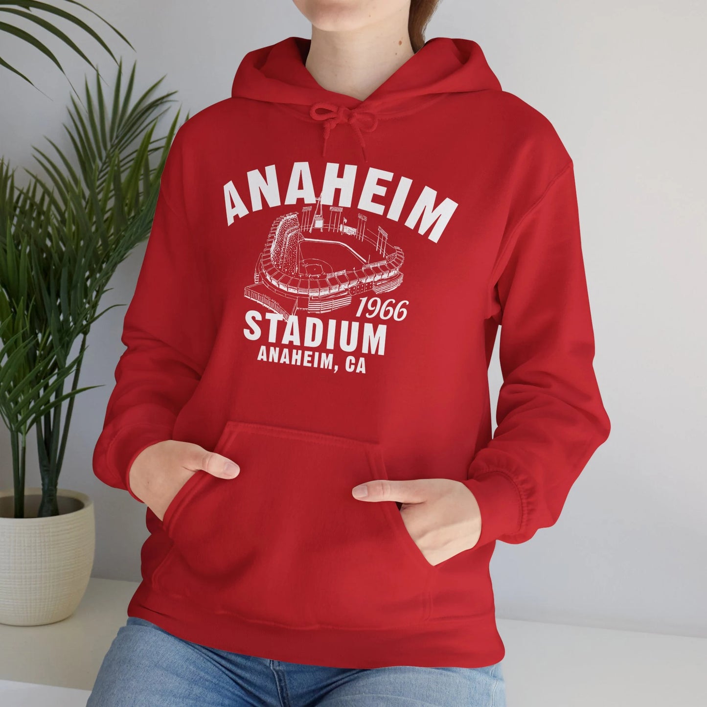 Anaheim Stadium 1966 Baseball - Home of Your Los Angeles Angels - Unisex Hooded Sweatshirt