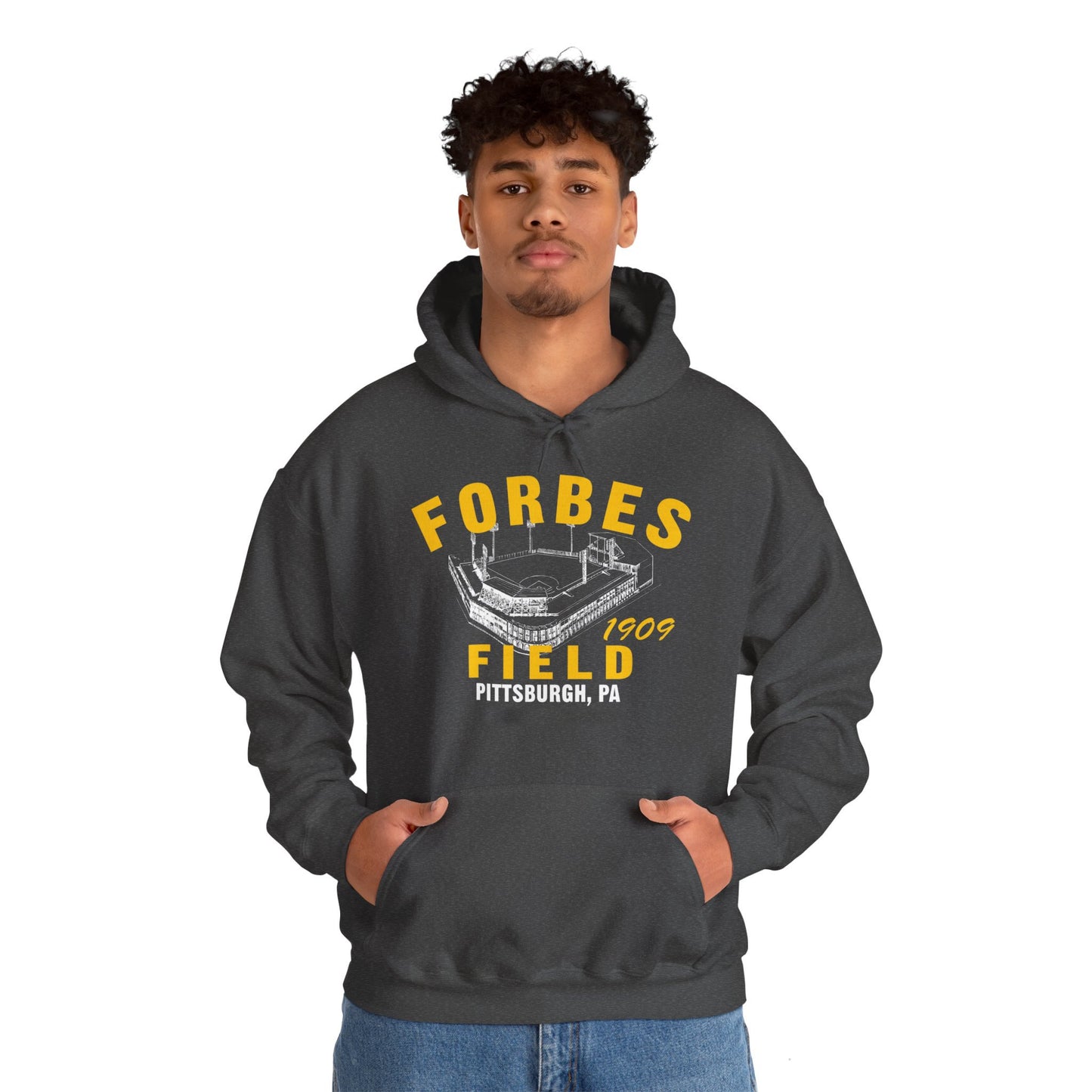Forbes Field 1909 Baseball Hoodie - Past Home of Your Pittsburgh Pirates - Hooded Sweatshirt