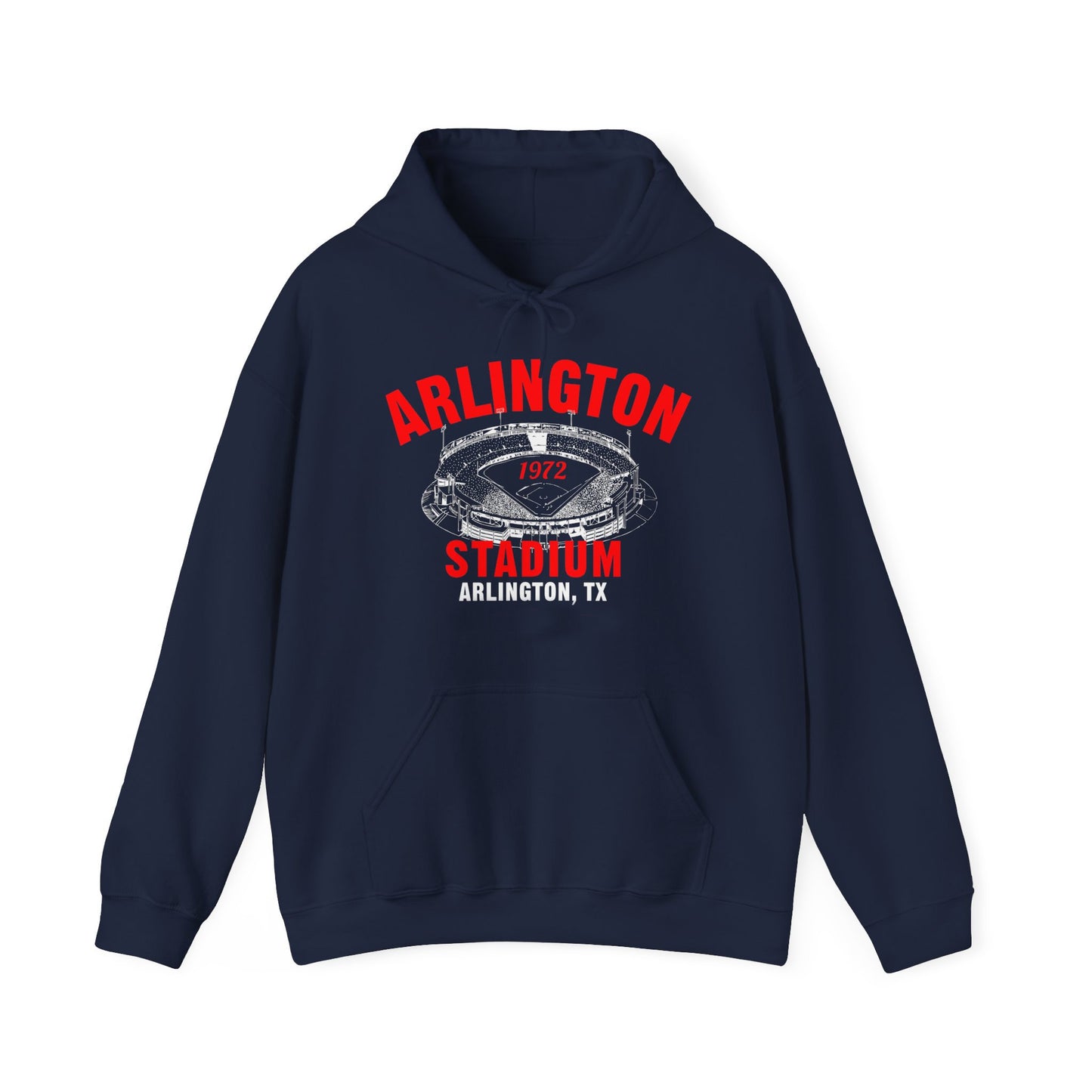 Arlington Stadium 1972 Baseball Unisex Hooded Sweatshirt - Past Home of Your Texas Rangers