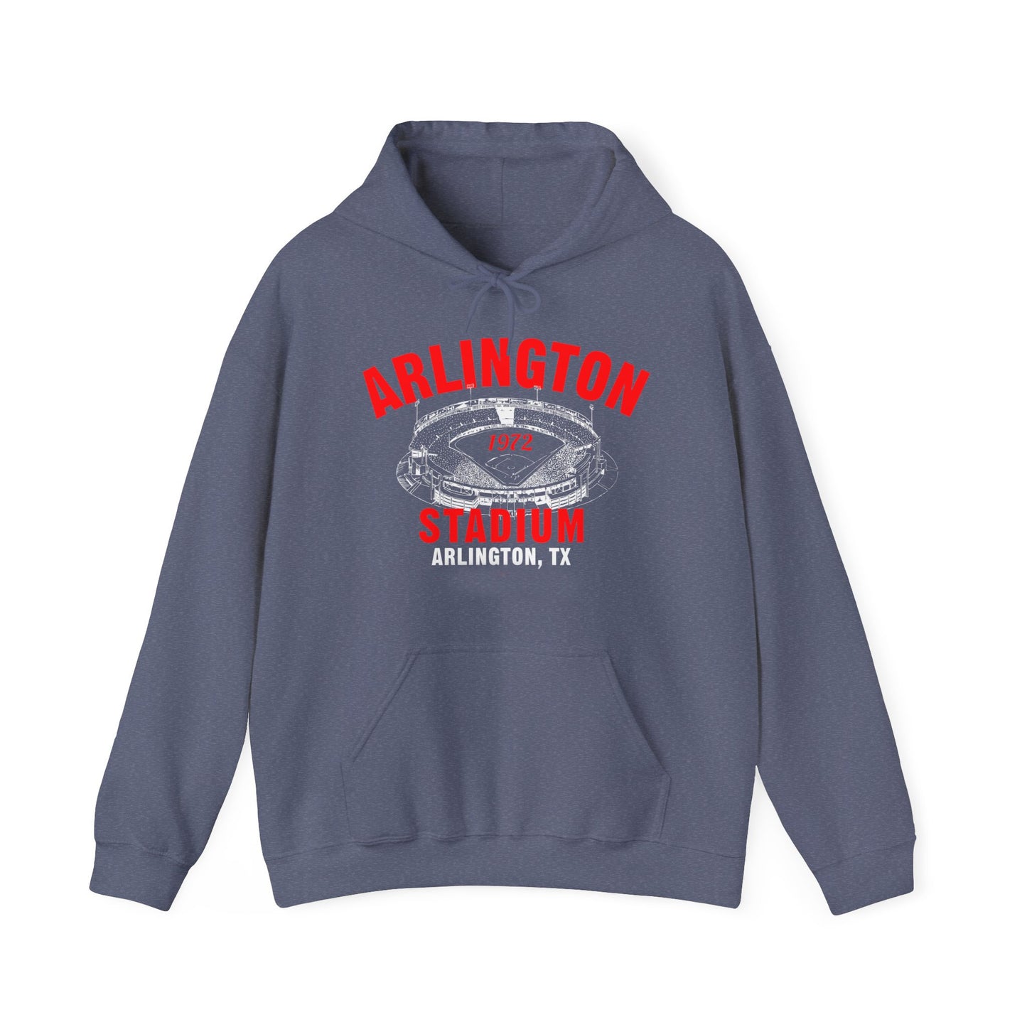 Arlington Stadium 1972 Baseball Unisex Hooded Sweatshirt - Past Home of Your Texas Rangers