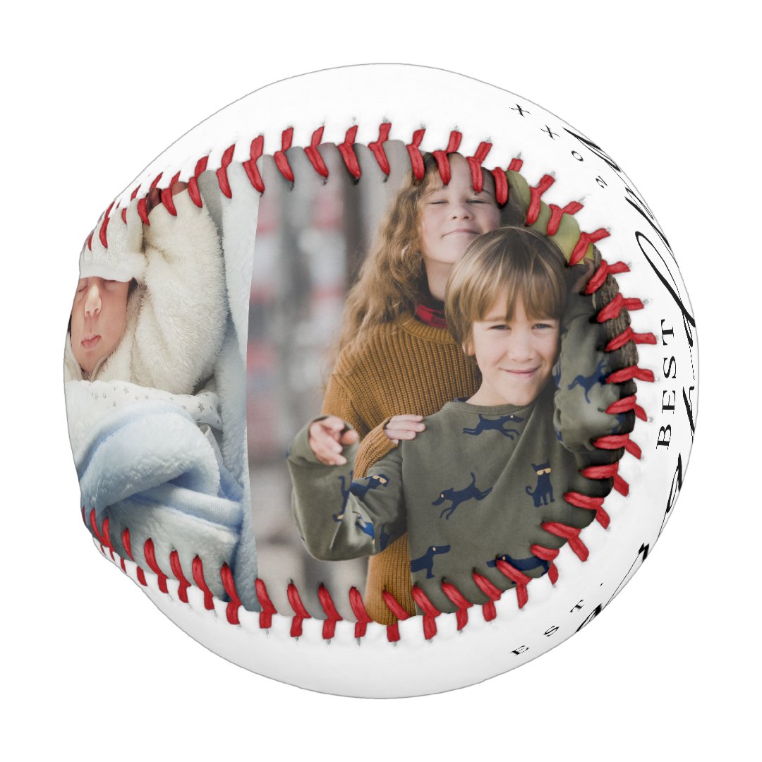 🔥Hot Sale🔥Best Grandpa Ever Script Fathers Day Photo Collage Baseball