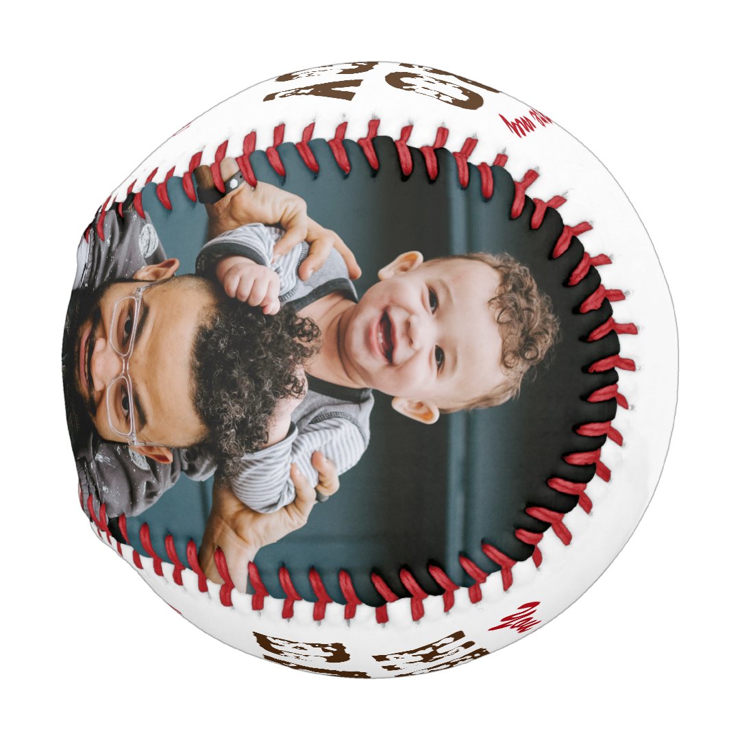 Hero Daddy Father`s Day 2 Photo Collage Baseball
