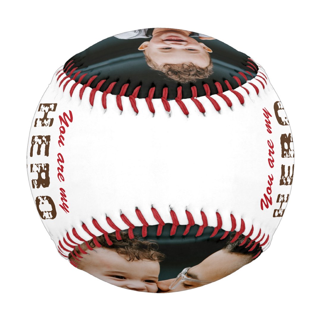 Hero Daddy Father`s Day 2 Photo Collage Baseball