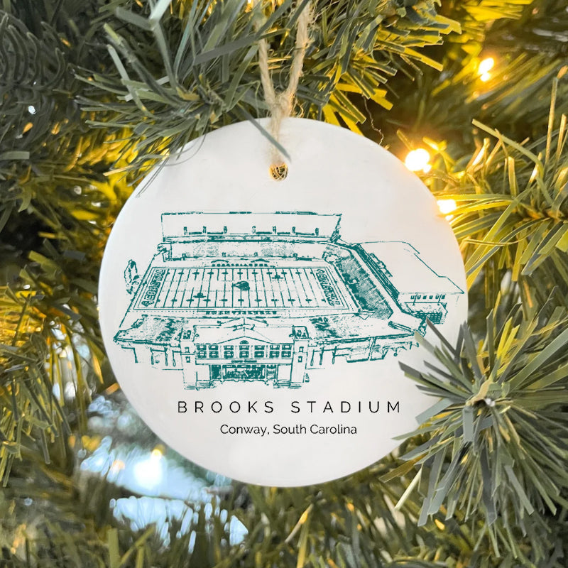 Brooks Stadium - Coastal Carolina Chanticleers football,College Football Ceramic Christmas Ornament